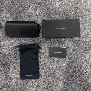 Dolce & Gabbana sunglasses case with box and cloth *CASE ONLY*
